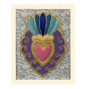 Cuadro Corazon Rosado/Morado